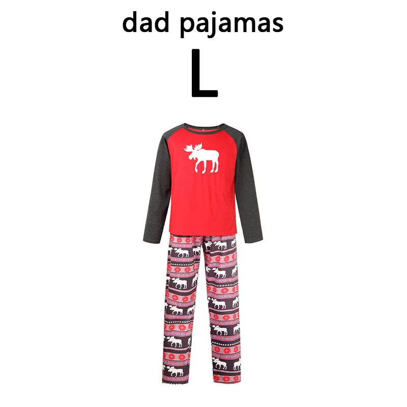 red papa L Рождественская одежда для сна для мамы, папы и ребенка комплект одинаковых рождественских пижам для семьи, мужская и женская одежда для сна домашняя одежда для мамы и меня комплект пижам - Цвет: red papa L
