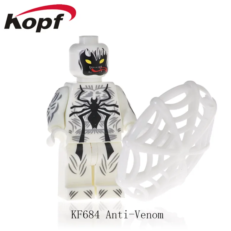 KF684 Without Box 20 шт. строительные блоки экшн Супер Герои фигурки Железный человек Бэтмен Веном Марка 9 Talon кирпичи Подарочные игрушки для детей KF610 - Цвет: KF684 Without Box