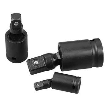 

3Pc Set 1/2 3/8 1/4inch Universal Joint Air Impact Socket Black Chrome-molybdenum Steel Anti-Rust Sockets