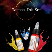 14 шт 30 мл профессиональные чернила для татуажа 14 цветов Набор 1 унция 30 мл/бутылка пигмент для татуажа набор модный макияж косметика принадлежности чернила искусство