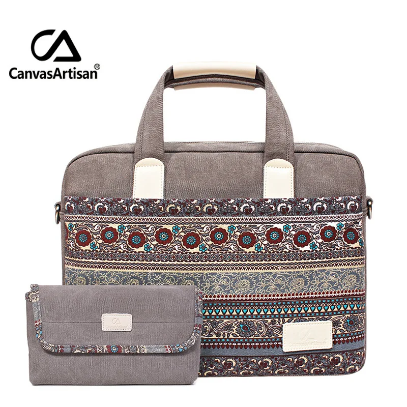 

New Style Canvas Ethnic-Style Shoulder Bag/ Hand Bag Oblique Three-purpose Bag Apple MacBook Millet Laptop Computer Bag