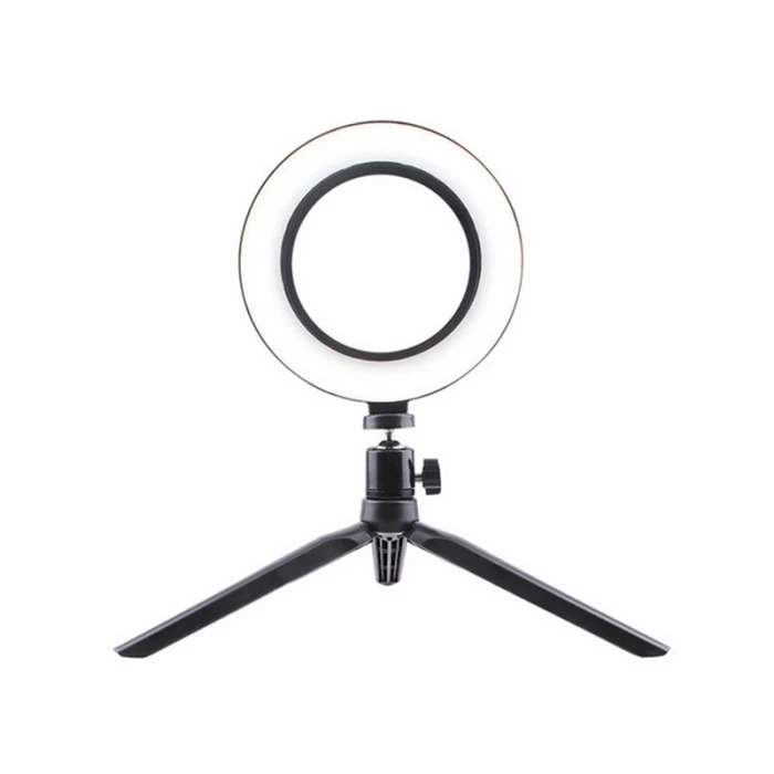 5.7Inch Mini LED Ring Light Dimmable with Tripod Stand for Video Filming Makeup UY8