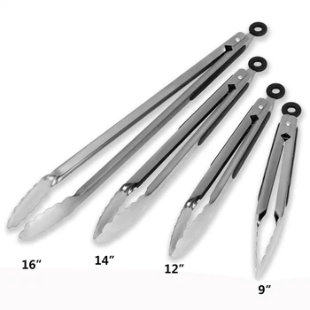 바비큐 그릴 집게 샐러드 케이크 디저트 서빙 음식 집게, 스테인레스 스틸 바비큐 클립 클램프, 베이킹 음식 주방 도구, 1PC