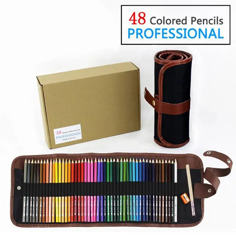 Colored Pencils With Case Roll Pencil Bag Colored Pencil Kit Brush