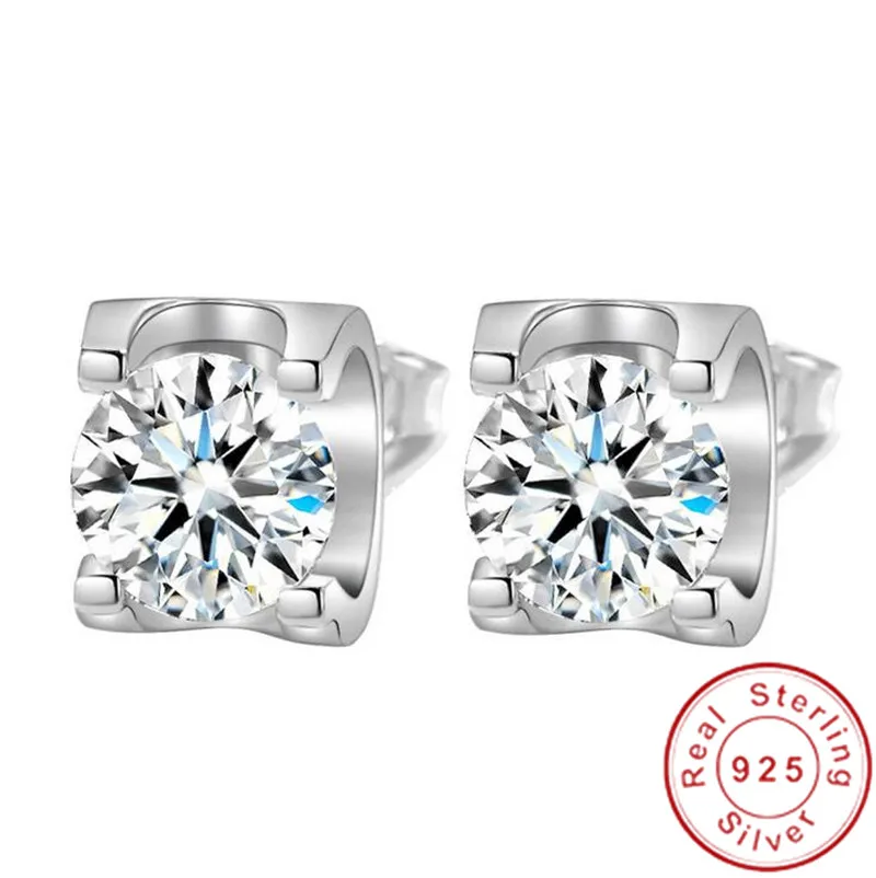 Женские серьги-гвоздики из серебра 2020 пробы с фианитом | Украшения и аксессуары