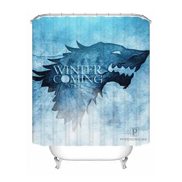 Shower Curtain Пользовательские водонепроницаемые занавески для душа Игра престолов Печатных Декор ванной комнаты различных размеров#180320-02-242 - Цвет: Shower Curtain