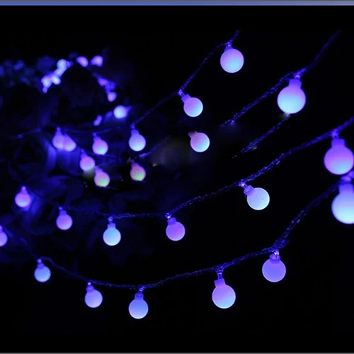 80 Led шар струнный светильник s свадебный Сказочный светильник Рождественский наружный внутренний 3 м 5 м 10 м Батарейная гирлянда Праздничная Вечеринка сад деко дом - Испускаемый цвет: Синий
