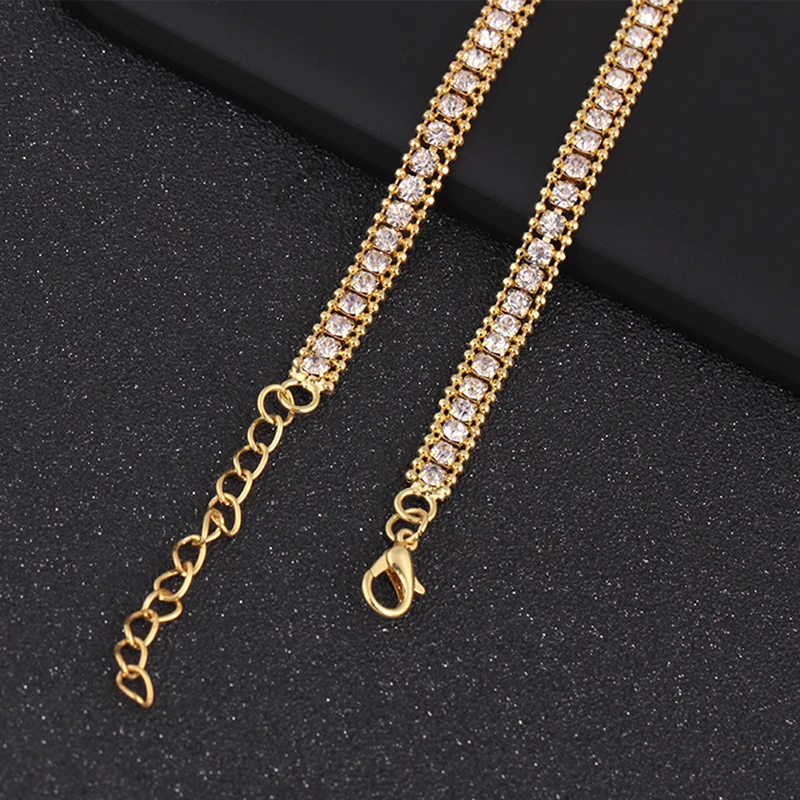 1 ряд ожерелья люксовый бренд хип-хоп Bling золотой цвет Bling Iced Out теннисная цепь мужская женская цепь Модные ювелирные изделия