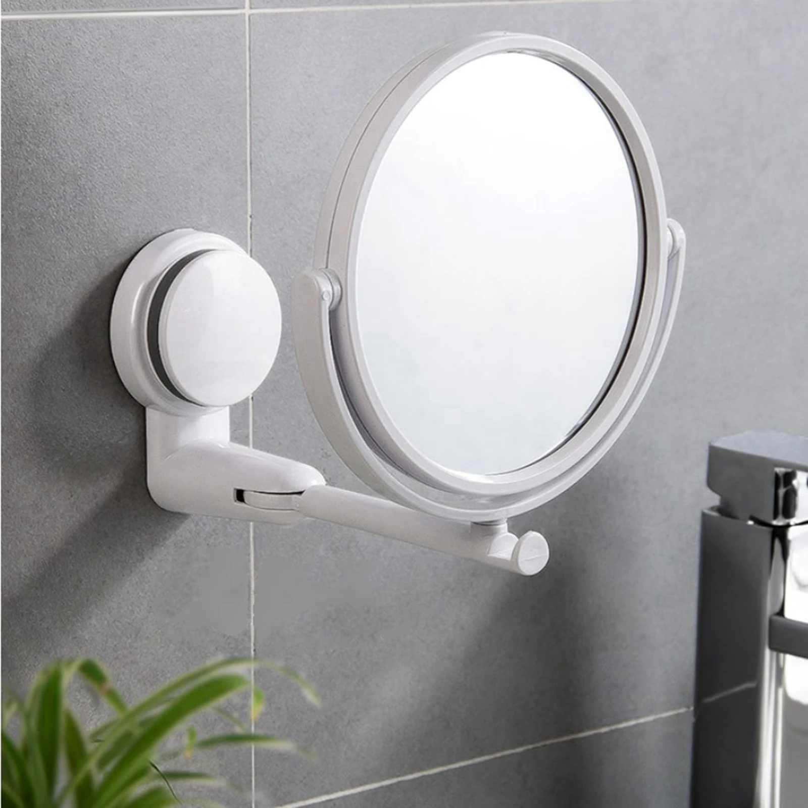 Makeup Mirror Wall Mounted Bathroom Vanity Drill-free Folding Extendable bathroom mirror makeup mirror