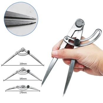 

Professional Spacing Gauge Carbon Steel Wing Divider Pencil Marking Compass-Circle Maker for Craftsman Architect Student
