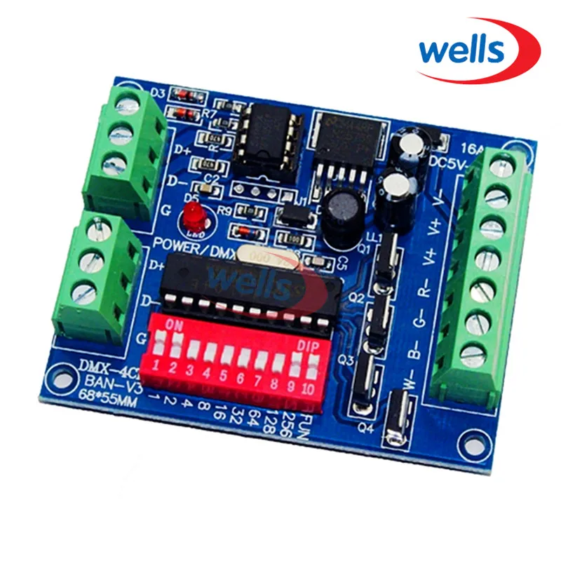 4Ch Rgbw Dmx512, Regolatore Di Dmx 512 Dimmer,Led Dmx512 Decoder Per Rgbw Striscia