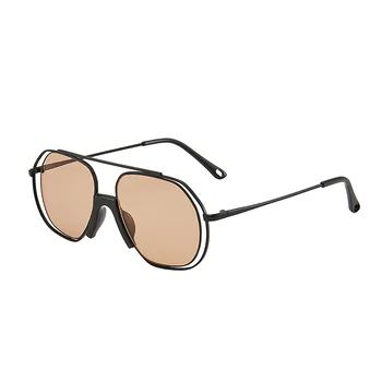 

Women's Double Metal Hollow Frame Sunglasses Design Sunglasses Oversized Frame Unisex Glasses Personality Fashion Shade Glasses
