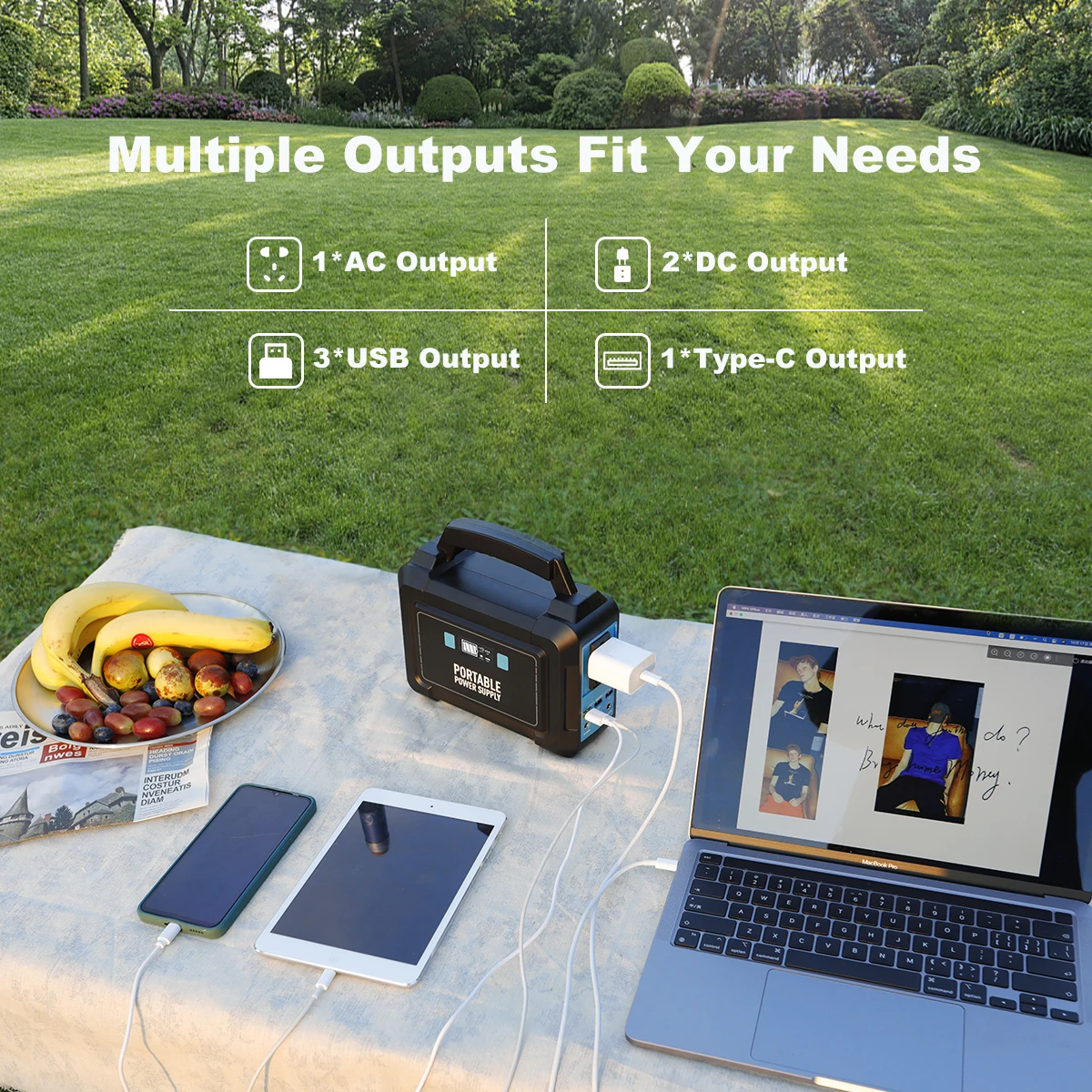 40000mAh Portable Solar Generator System Car Jump Starter 110V 220V Power Bank Station Home Outdoor Emergency Power Supply 148Wh