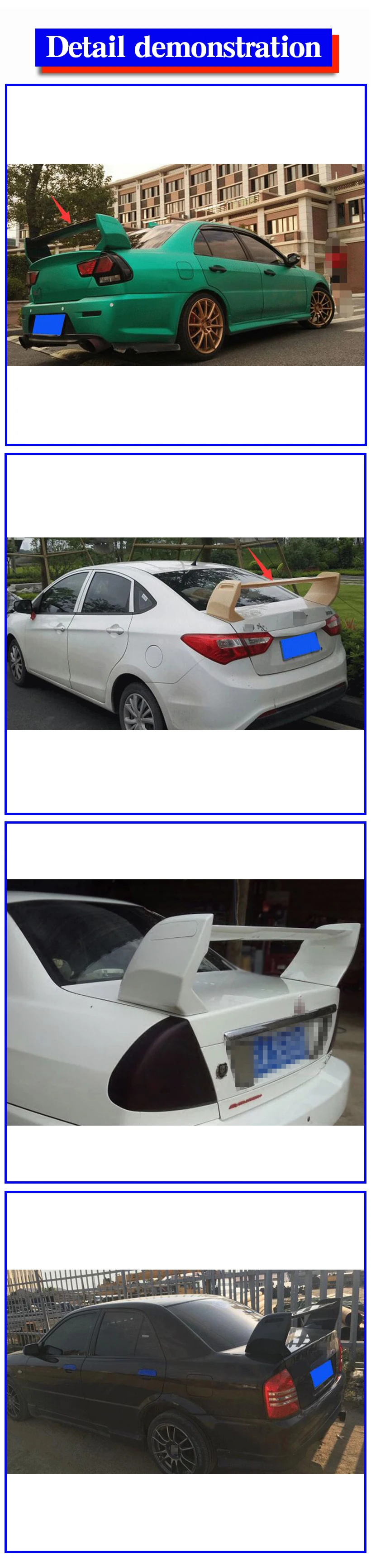 Высокое качество Универсальный седан автомобиль ABS грунтовка Неокрашенный задний багажник спойлер для седан автомобили крутой спойлер Lancer и т. Д