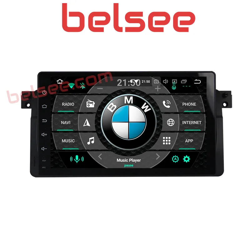 

Belsee 9" Touch Screen AutoRadio 1 Din Android 9.0 Radio Car Stereo GPS 4GB Head Unit For BMW E46 M3 3 Series318/320/325/330/335