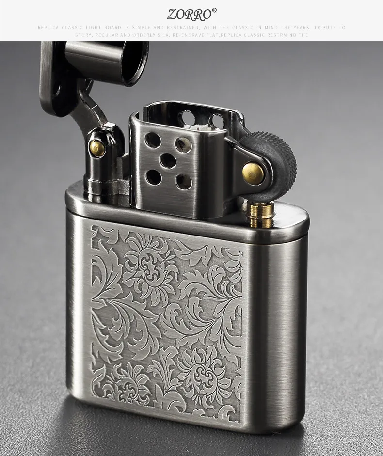 Lighters Not ZippoKerosene Lighter Peony Flower Personality Antique Antique Men's Lighter Boyfriend's Birthday
