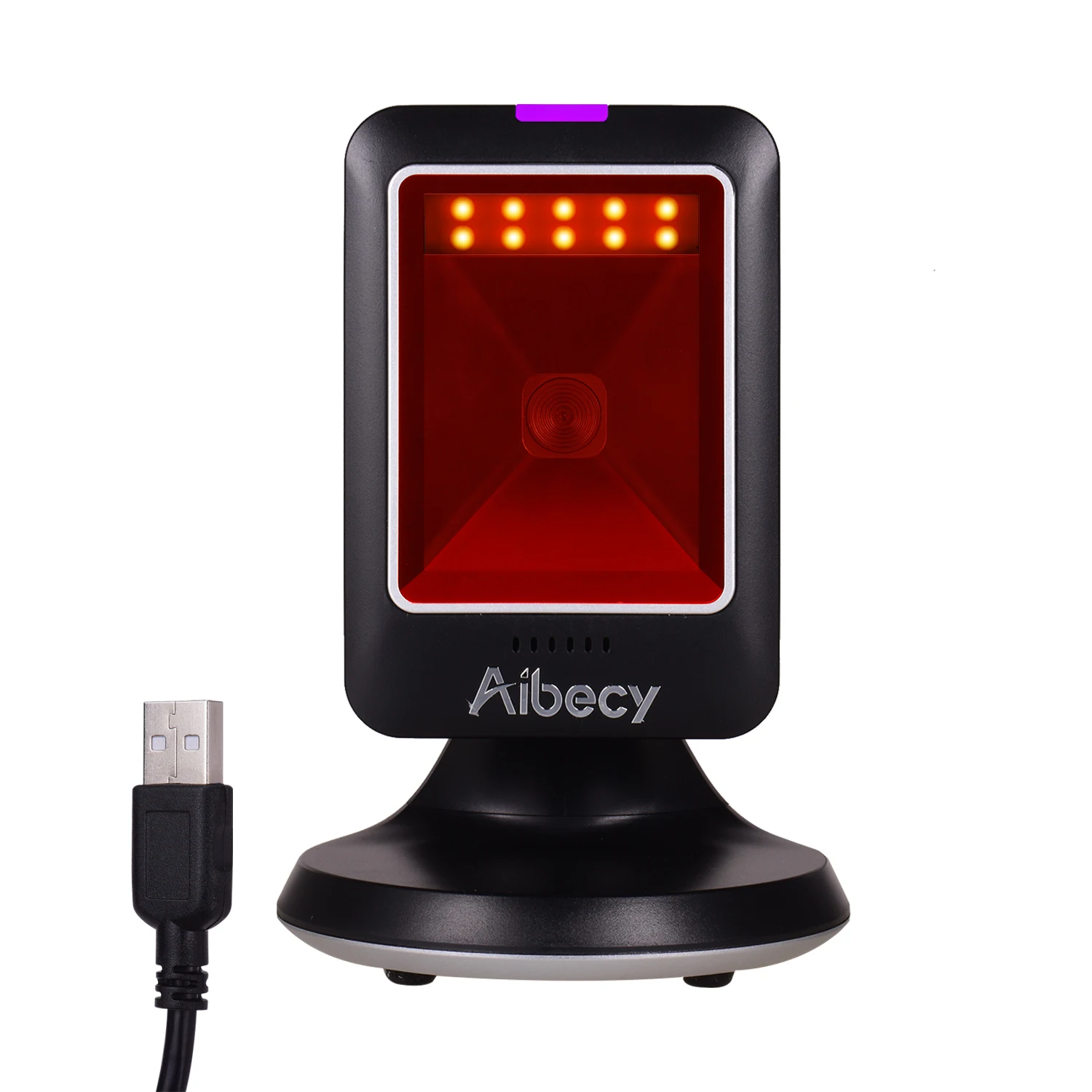 Aibecy MP6300Y 1D/2D/QR Всенаправленный сканер штрихкодов USB проводной считыватель штрих-кодов CMOS изображение без рук