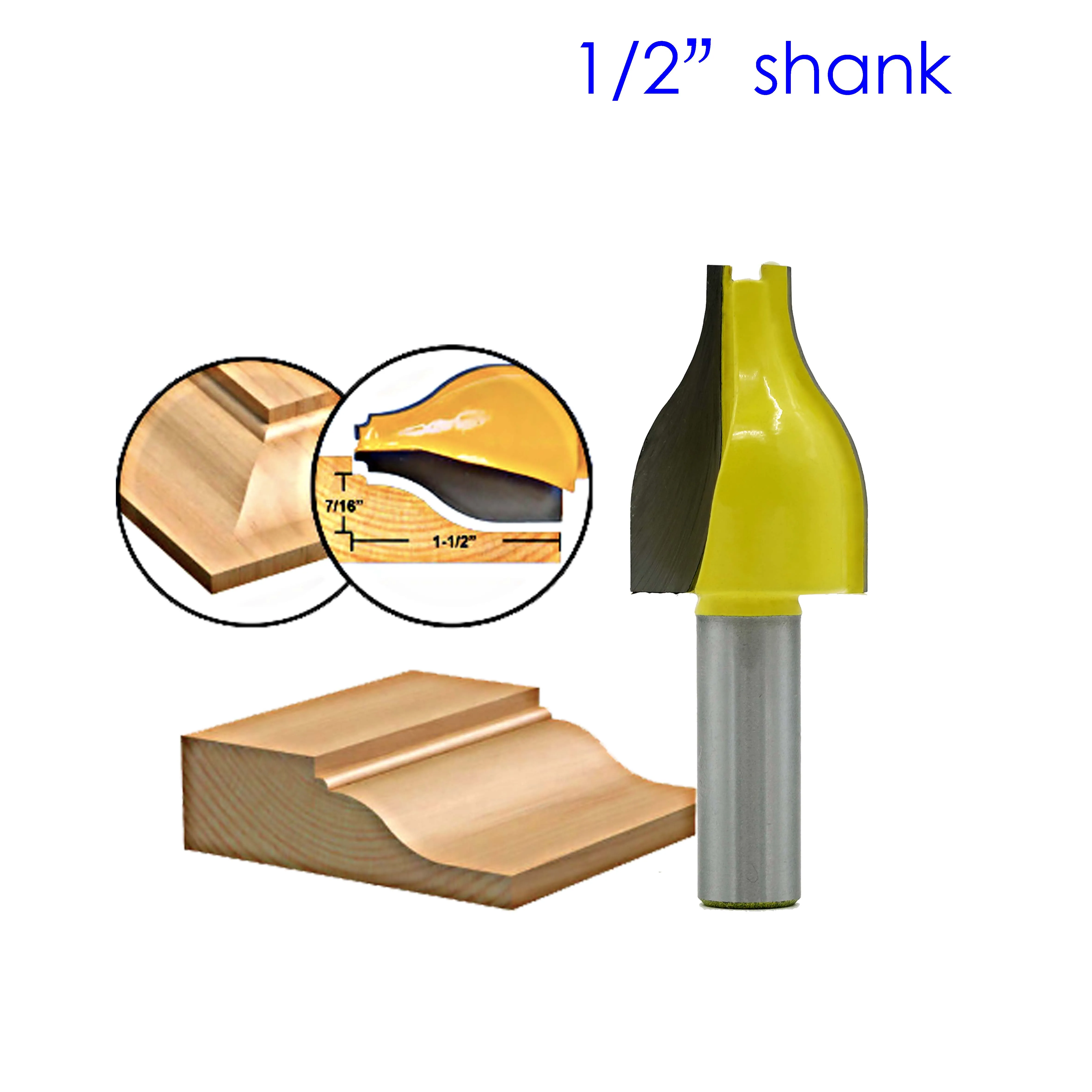 4PC 1/2"shank Shank Panel Raiser Router Bit - Vertical - Ogee Bead - cutter woodworking bits wood milling cutter