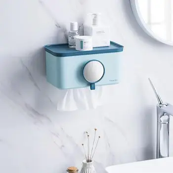 

Bathroom Tissue Box Traceless Tissue Storage Box Simple Storage Holder for Home