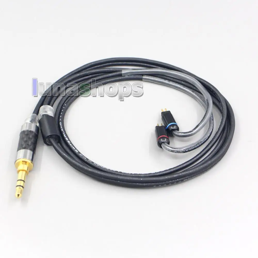 

LN007107 2.5mm 4.4mm 3.5mm XLR Black 99% Pure PCOCC Earphone Cable For 0.78mm BA Custom Westone W4r UM3X UM3RC JH13 High Step