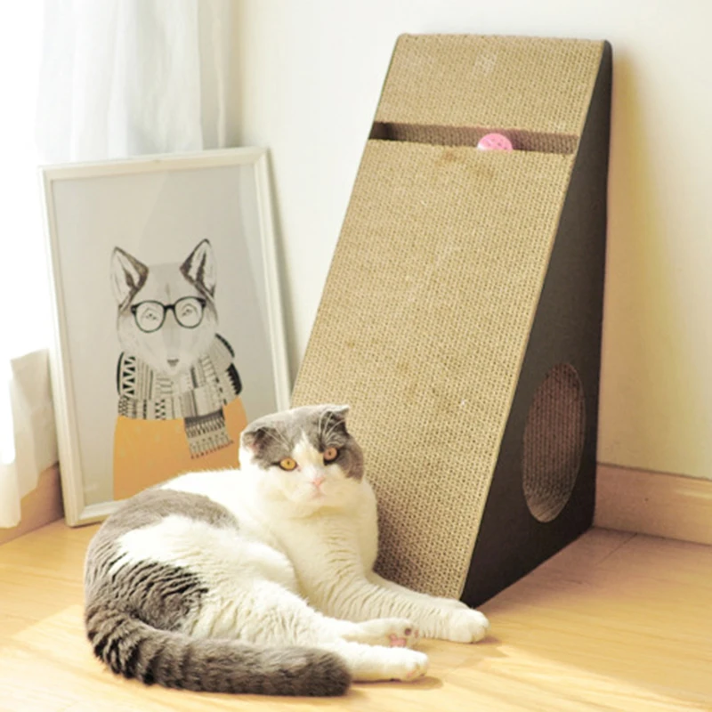 Креативные игрушки для кошек, Когтеточка для кошек, Когтеточка, гофрированный коврик с колокольчиками для когтей, забавная игрушка