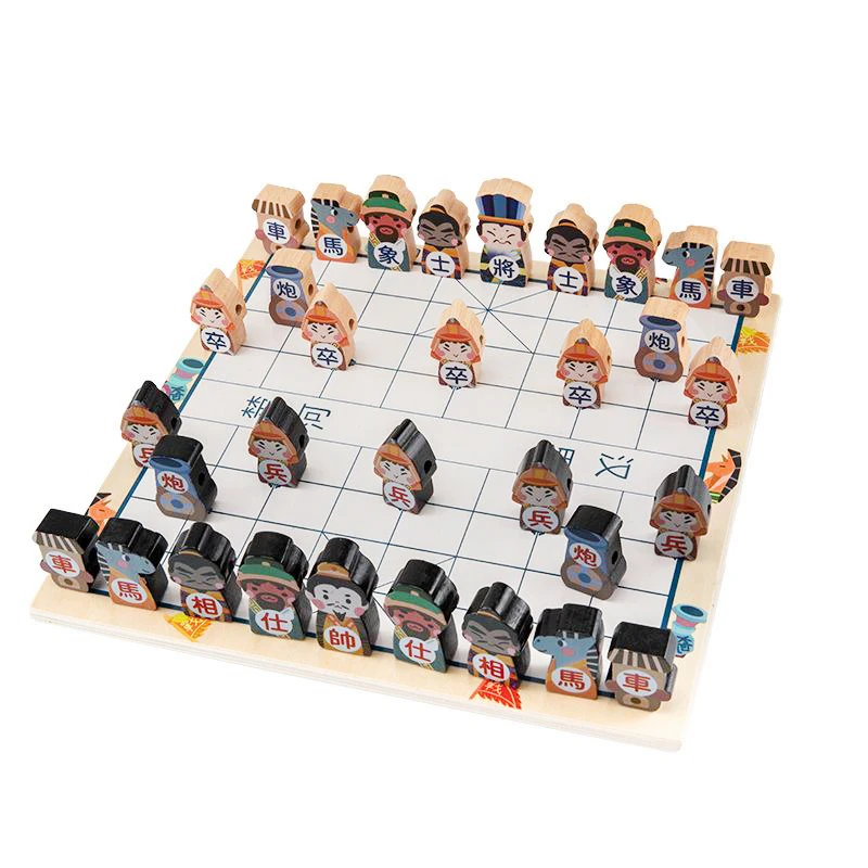 Traditional Chinese Xiangqi Chess Game Romance of The Three Kingdoms Chessman Set Tabletop Games 2 Players for Kids