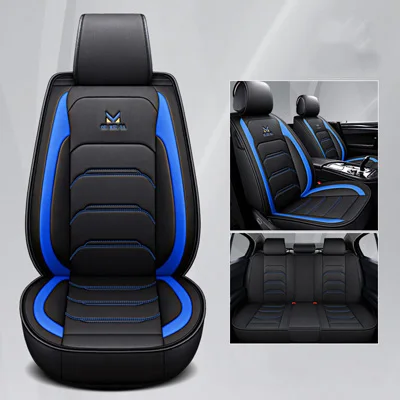 Чехлы на сиденья автомобиля для vw volkswagen polo polo 6r 9n Car gti sedan scirocco r sharan t4 t5 t6 tiguan - Название цвета: Blue Standard