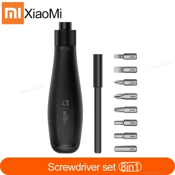 

Original Xiaomi mijia Daily Use Screwdriver Kit 8 in 1 Precision Magnetic Bits Alluminum Box DIY Screw Driver Set For Smart home
