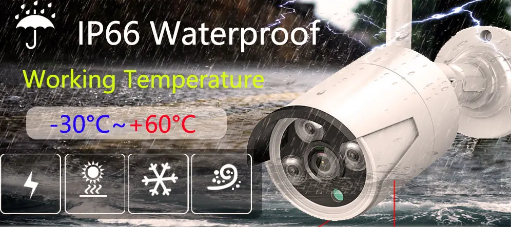 720P Wireless Security Camera Kit 4CH NVR System Night Vision Outdoor Wifi Surveillance Camera System cctv Video Kit