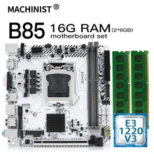 Conjunto de placa base LGA 1150 B85 con CPU Intel Xeon E3-1220 V3 y 2x8GB = 16GB RAM DDR3, placa base USB3.0 SATA3.0 B85I PLUS