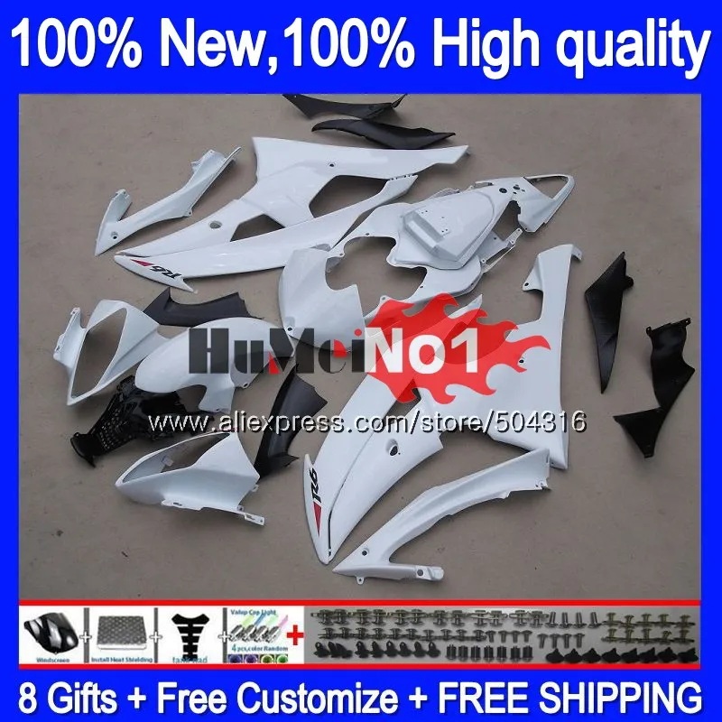 Средства ухода за кожей для YAMAHA YZF R 6 YZF 600 YZF-600 7MC. 92 YZF R6 06-07 600CC YZF600 YZF-R6 2006 2007 YZFR6 06 07 OEM Обтекатели глянец Белый - Цвет: No. 1