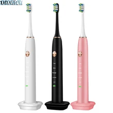 DIDIHOU, звуковая электрическая зубная щетка, зубная щетка, USB перезаряжаемая, обновленная, для взрослых, водонепроницаемая, ультра звуковая, автоматическая