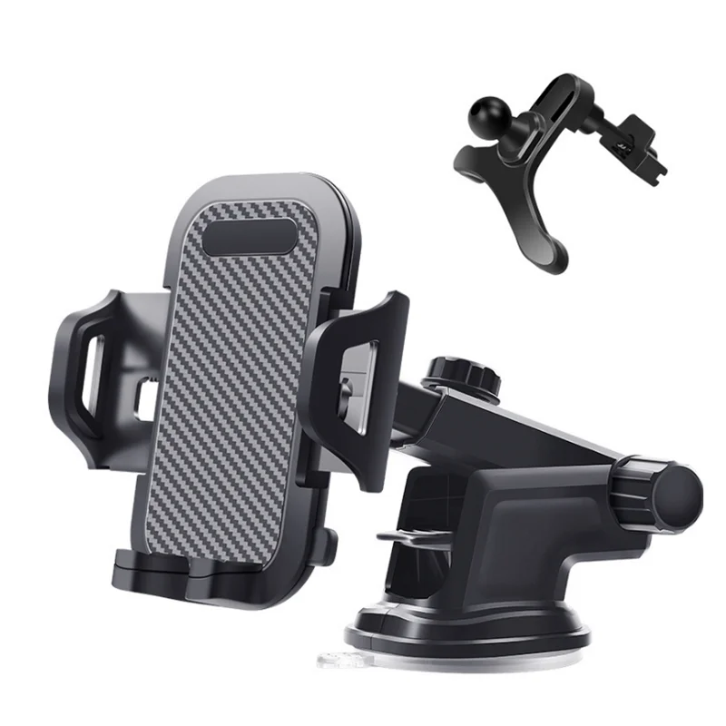 

Car phone bracket, car navigation bracket, suction cup air outlet carbon fiber bracket Applicable: all phones