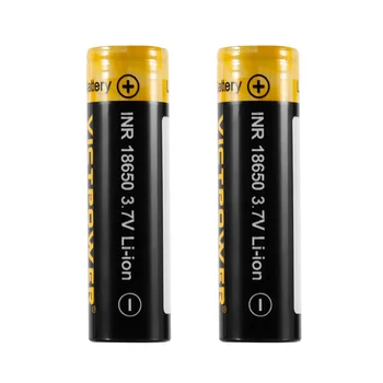 

2 PCS High Capacity 3.7V 18650 2500/3500mah 20/10A Rechargeable Lithium-ion Battery for LED Flashlight Headlamps Search Lamp