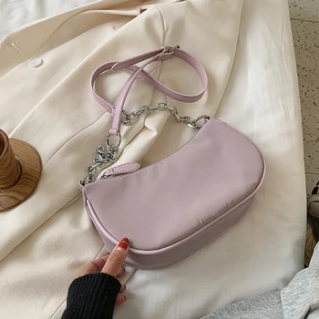 

Purple Shoulder Purse Underarm Bags For Women 2020 Trend Brand Designer Casual Oxford Small Crossbody Bags Lady Travel Handbags