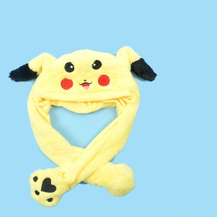 yellow 50c длинные уши Кролик Плюшевая Игрушка шляпа сюрприз Забавный пинч длинные уши будет перемещать шляпу карты любовь кролик подушка безопасности шапка девочка подарок шапка-игрушка - Цвет: yellow