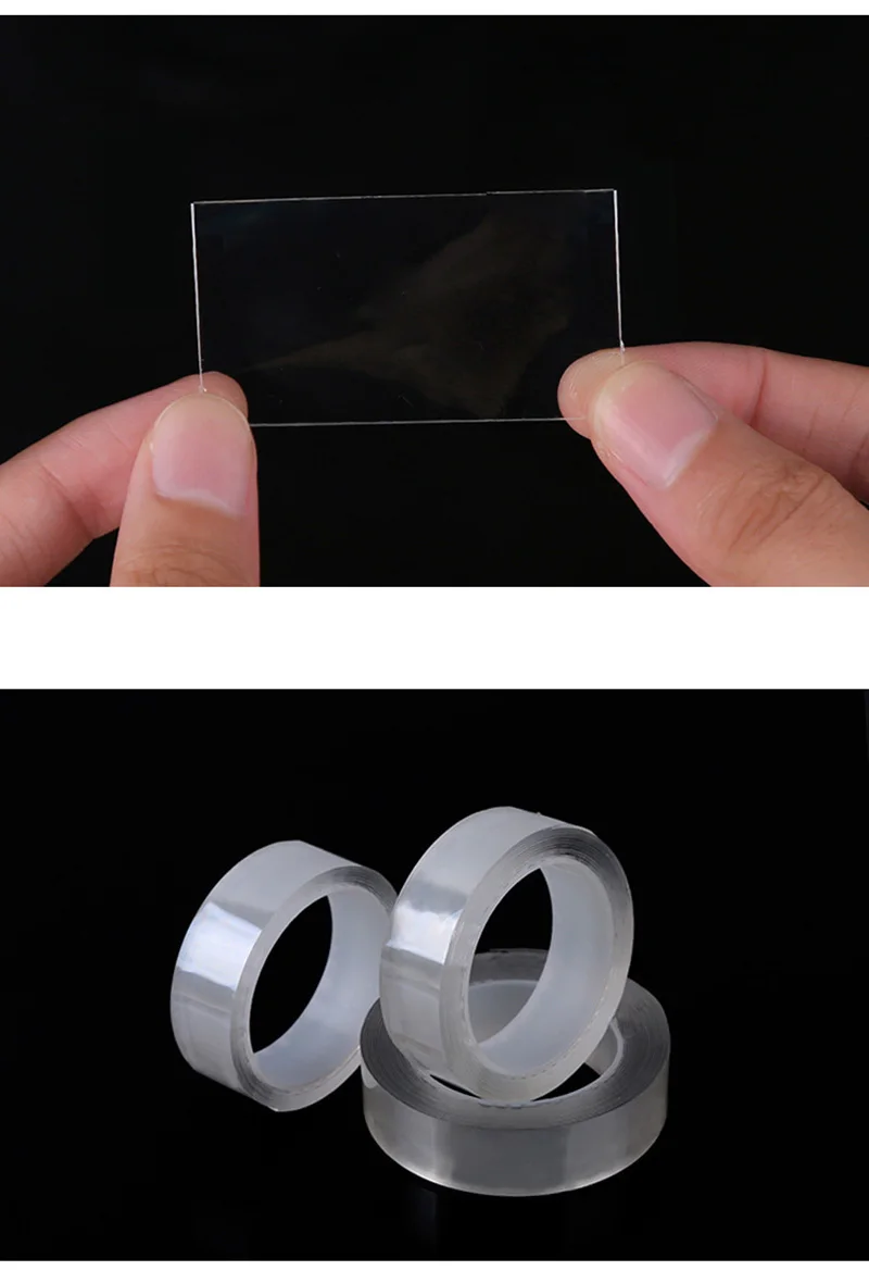1/2/3/5m Nano лента-липучка «Magic Tape» клейкая поверхность с двух сторон Тип, Не оставляющий следов надежный дизайн Водонепроницаемый Скотч для Ванная комната Кухня раковина гель Стикеры