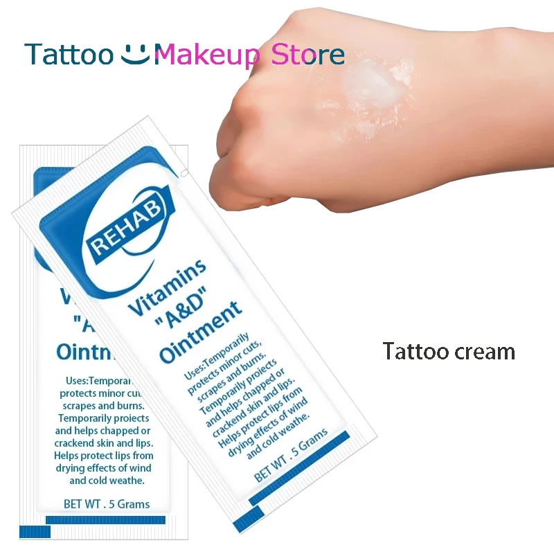 100PiecesvitamineDTattooCreamvitaminADOintmentSkinCareRepair