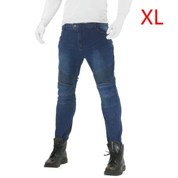 

Women Pants+knee pads Comfortable Anti-Fall Men Motorcycle Jeans Combat Skinny Accessories