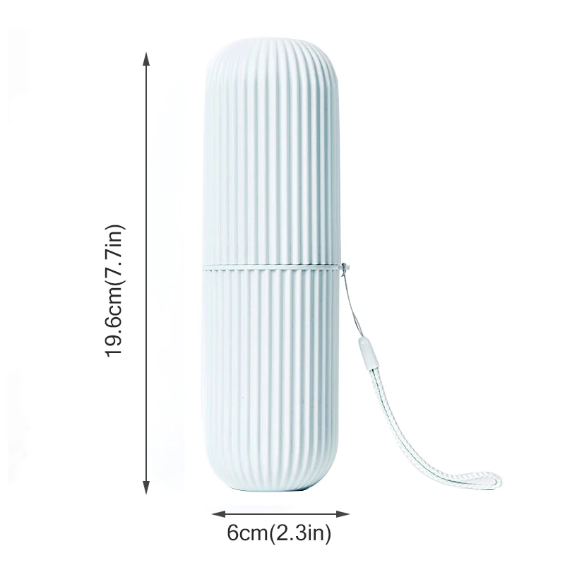 

Portable Toothpaste Toothbrush Holder Case Non-Slip Strip Germproof Storage Box Plastic Couple Bathroom Accessories Green