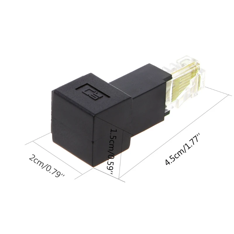 Многоугольный RJ45 Cat 5e штекер гнездо Lan Ethernet Сетевой удлинитель адаптер