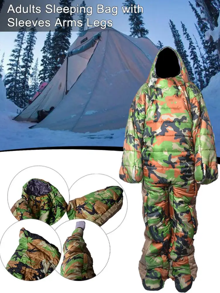 

Humanoid Sleeping Bag Adults Sleeping Bag With Sleeves Arms Legs Outdoor Camping Single Humanoid Sleeping Bag Waterproof Warm