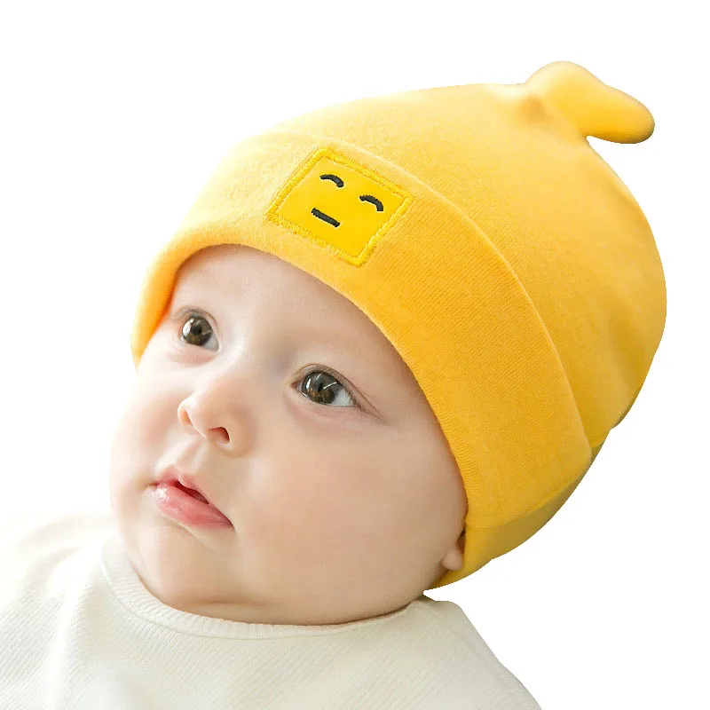 Yellow Комплект из шапки и шарфа для новорожденных; теплая Милая Шапочка-бини с мультяшным рисунком; шапка с ушками; реквизит для фотосессии; весенне-осенние Аксессуары для мальчика - Цвет: Yellow