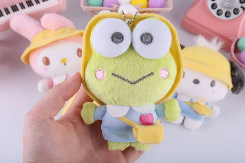 Sanrio melody Keroppi, студенческие мягкие животные, плюшевые игрушки-подвески для детей, рюкзак, брелок для ключей, кролик, собака