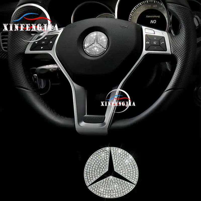 Чехол на руль для Mercedes Benz CLA GLA A B C E ML GL GLK Class со стразами|Лепнина интерьера| |