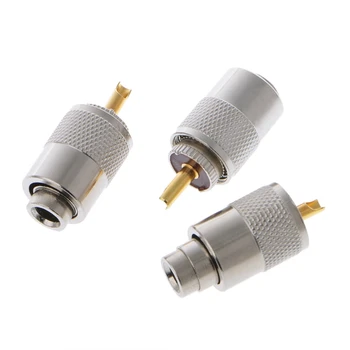 

10 Pcs UHF PL-259 Male Solder RF Connector Plugs For RG8X Coaxial Coax Cable 831B