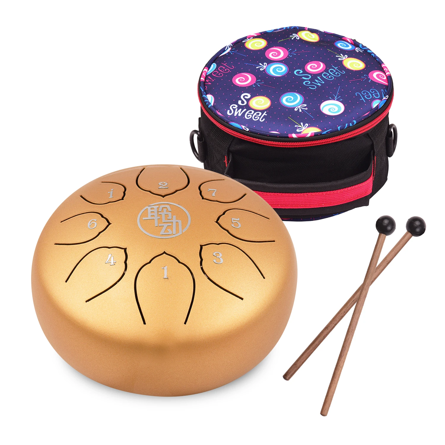 6-дюймовая мини-барабан 8 тон Сталь язык ударных Handpan инструмент с сумкой для переноски Музыкальные инструменты для целебная Йога