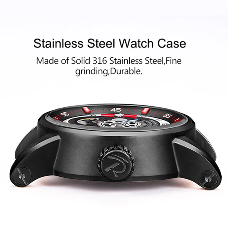 Reef Tiger R/T бренд 100M водонепроницаемые механические мужские часы Tourbillon Роскошные деловые резиновые ремешок автоматические часы erkek saat