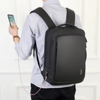 

Business Backpack Men Laptop Backpacks 15.6 Inch Waterproof Nylon Male Bags USB Charging Back Pack Notebook Travel Bagpack