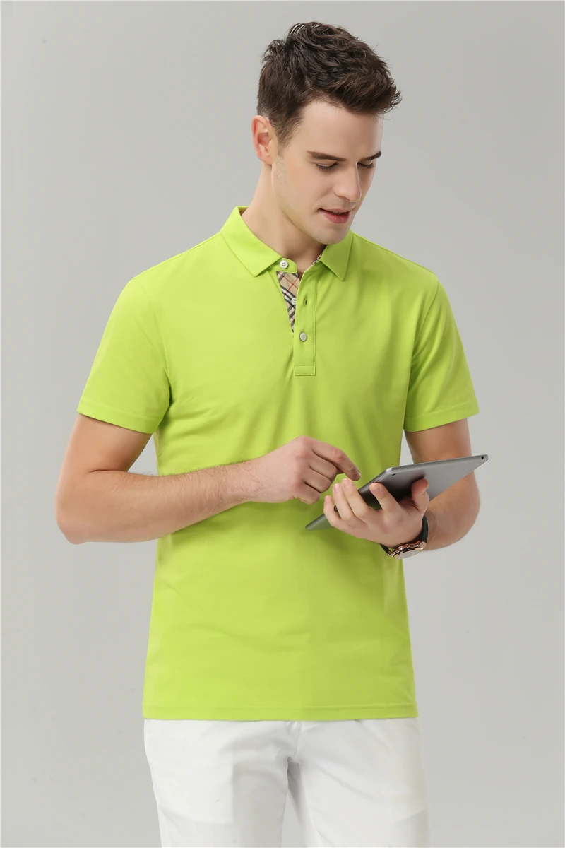 light-green Мужские рубашки поло мужские Polocamisa Masculina праздничные морские повседневные модные поло Para Hombre мужские/женские/парные рубашки поло - Цвет: light-green